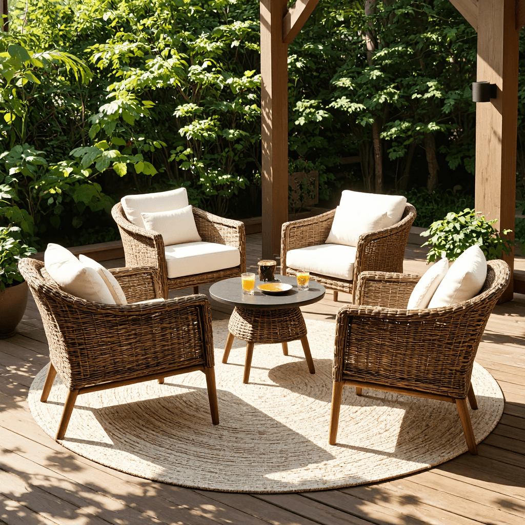 product photography of outdoor furniture set