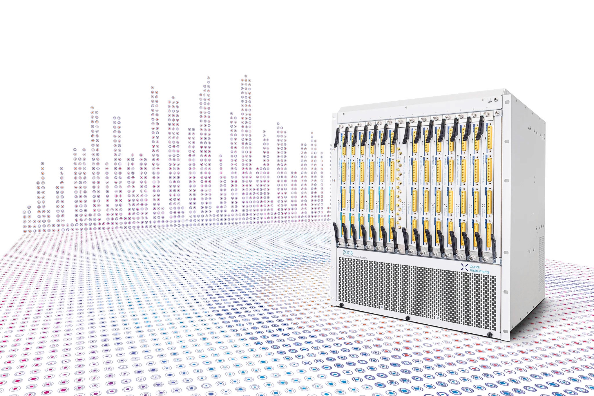 Perspektivische Ansicht von Steuereinheit für Quantum Computer ZQCS (Zurich Instruments, 2026)