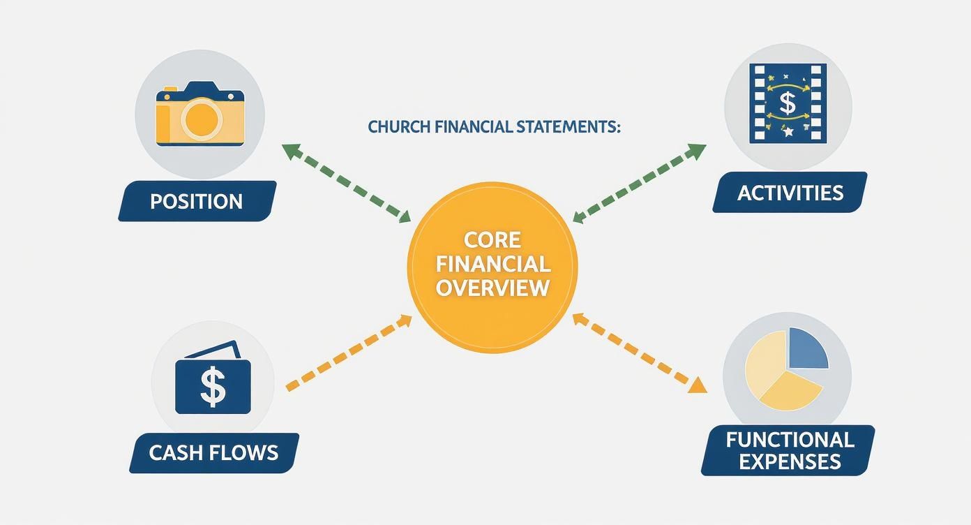 Infographic about financial statements for churches