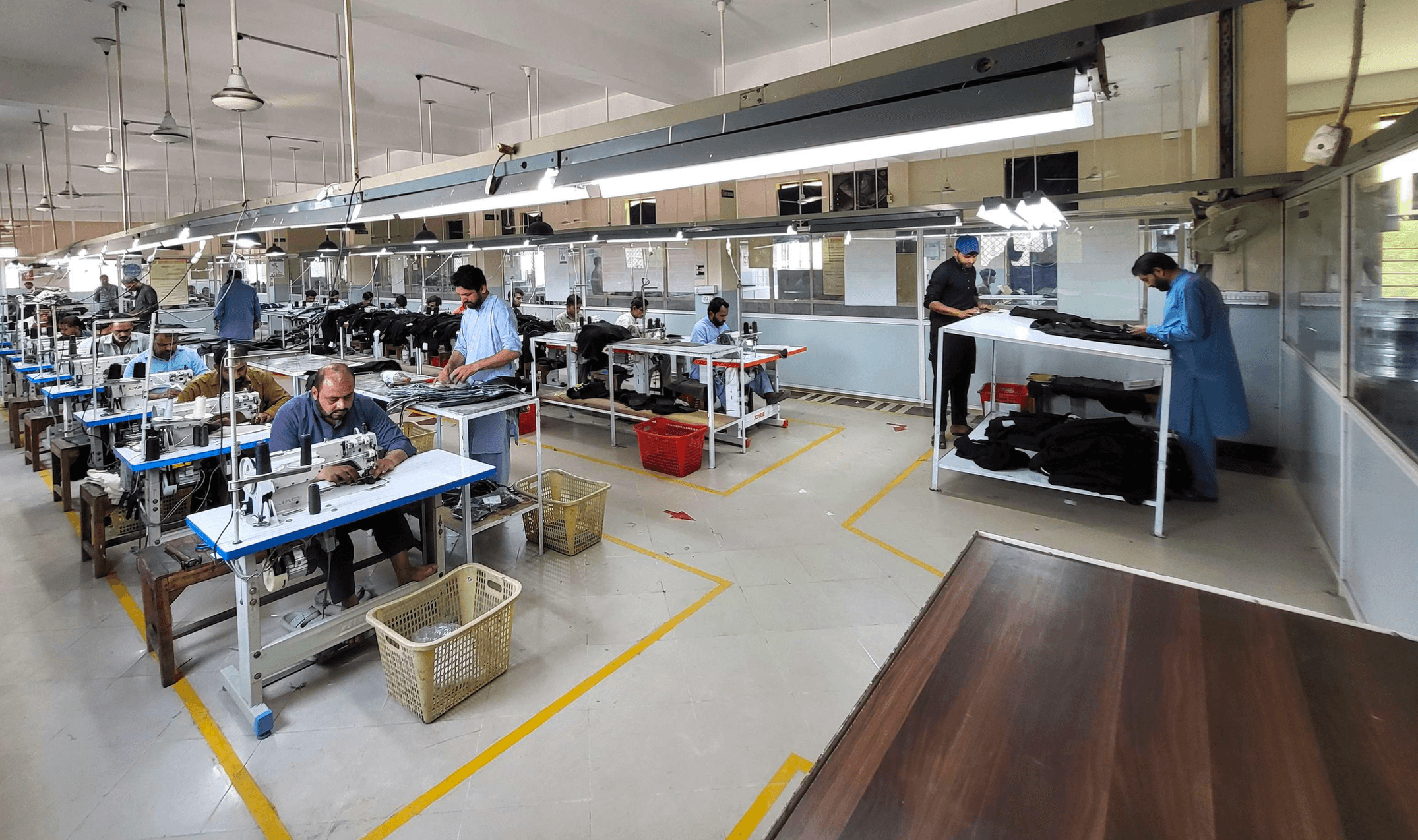 Inside of Pakistani garments factory for Sughran Trading