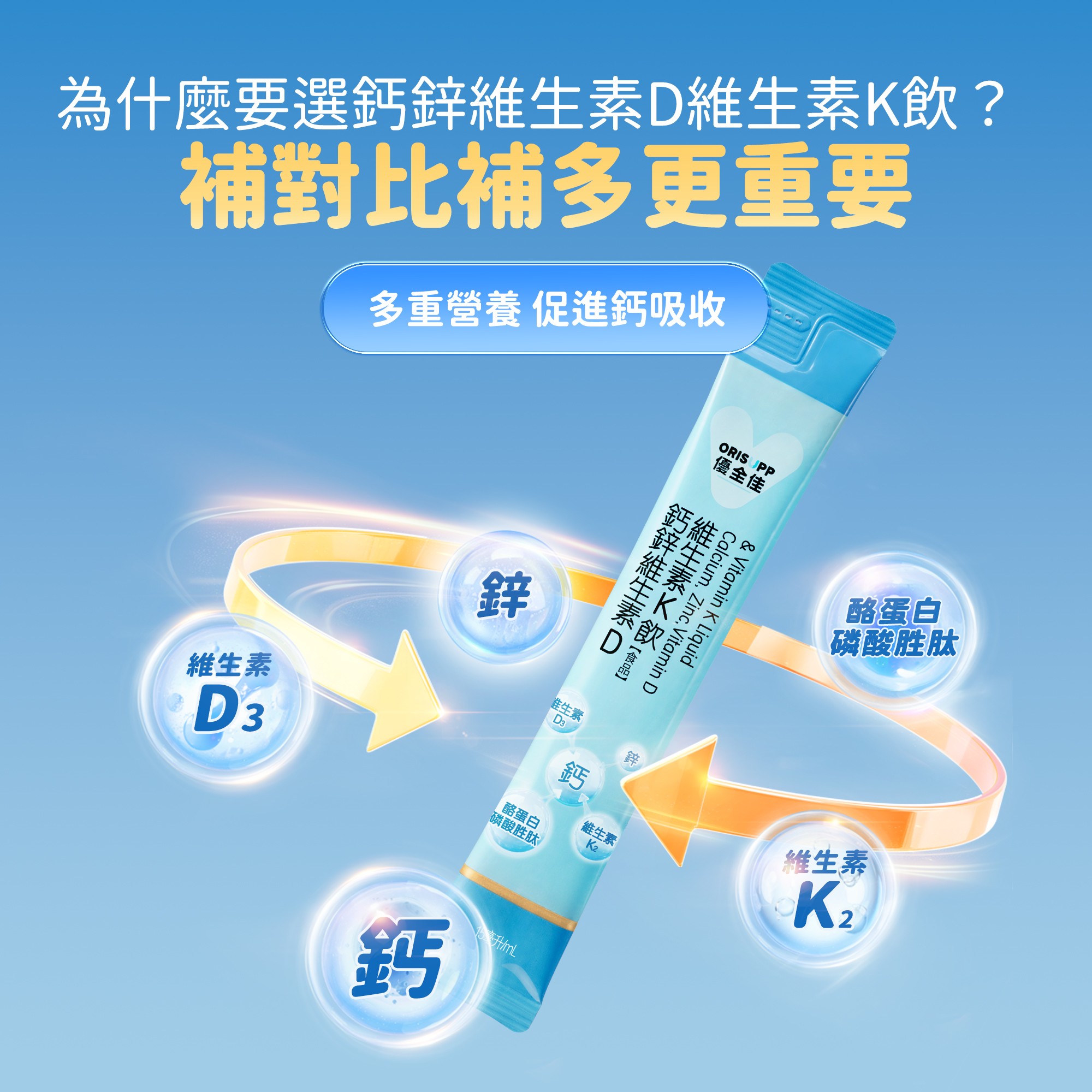 鈣鋅維生素D維生素K飲