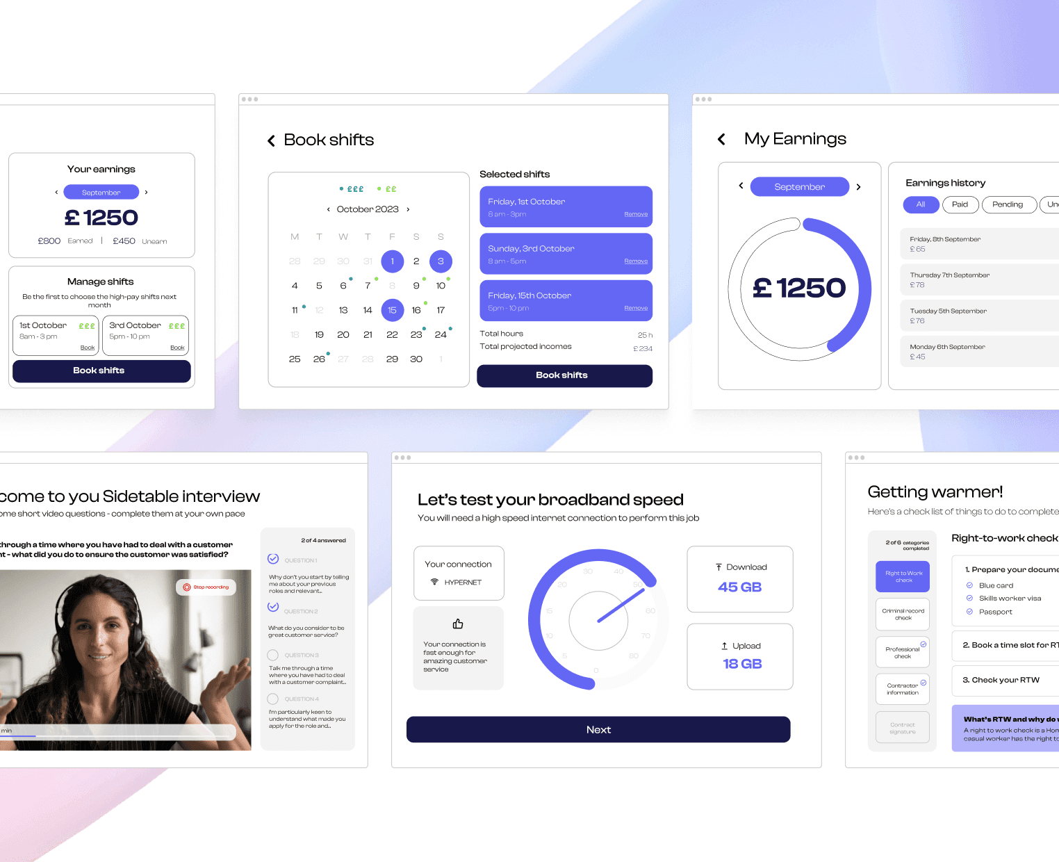 wirframes MVP call center uberisation