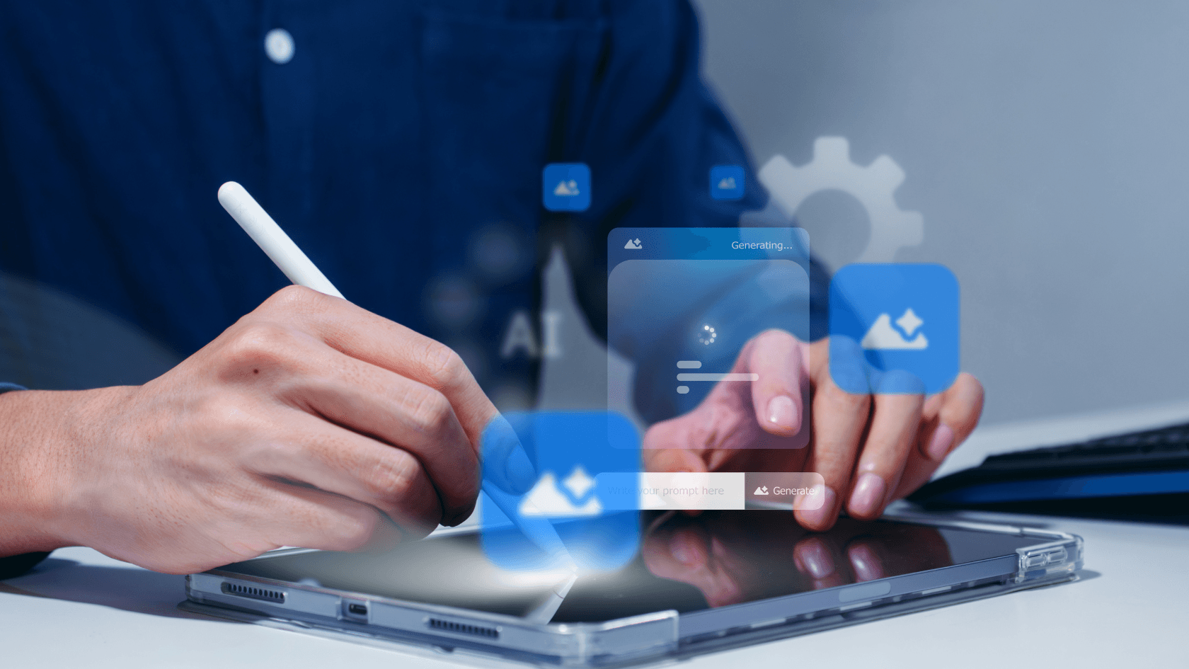 Illustration of connected AI agents coordinating case files for an agentic AI platform for law firms.
