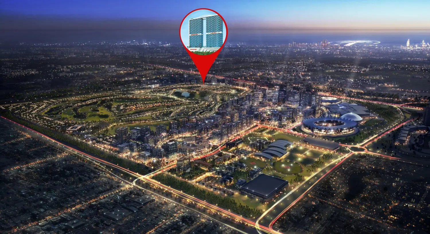sportz by danube properties location map