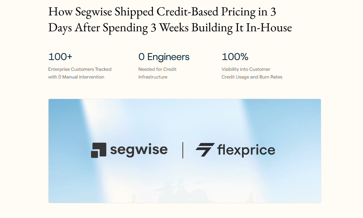 Segwise customer story