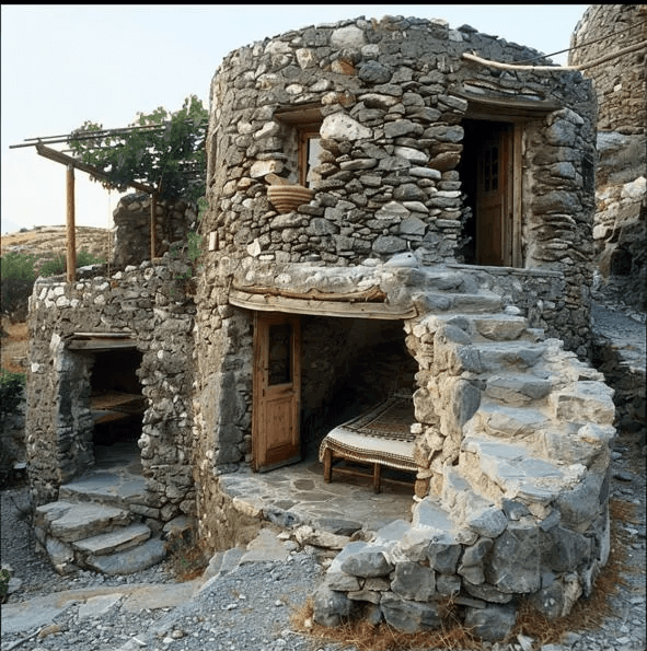 vista interior refugios de piedra