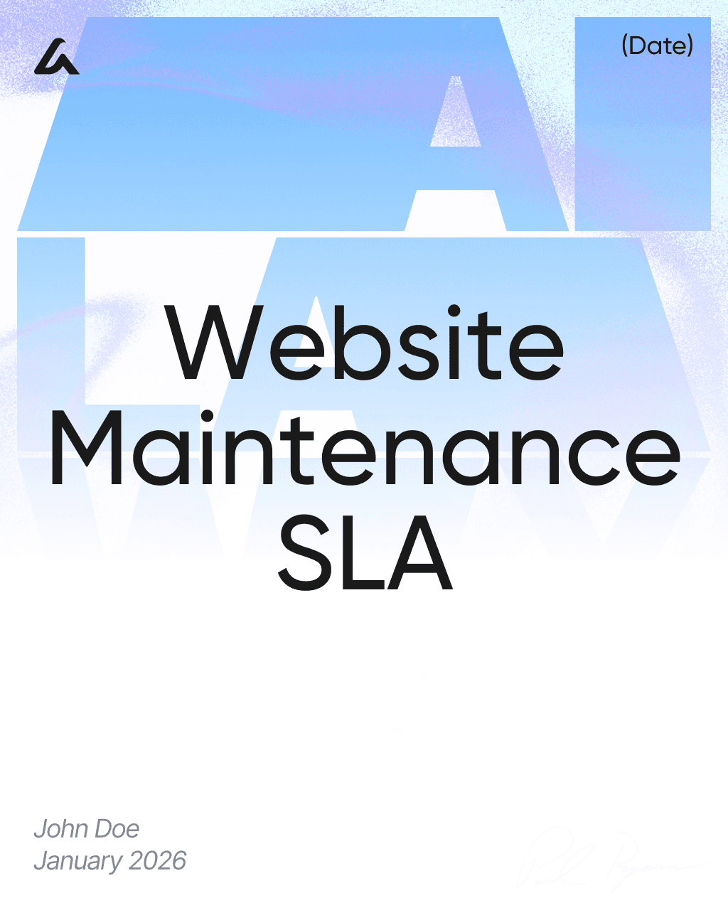 Website Maintenance SLA 