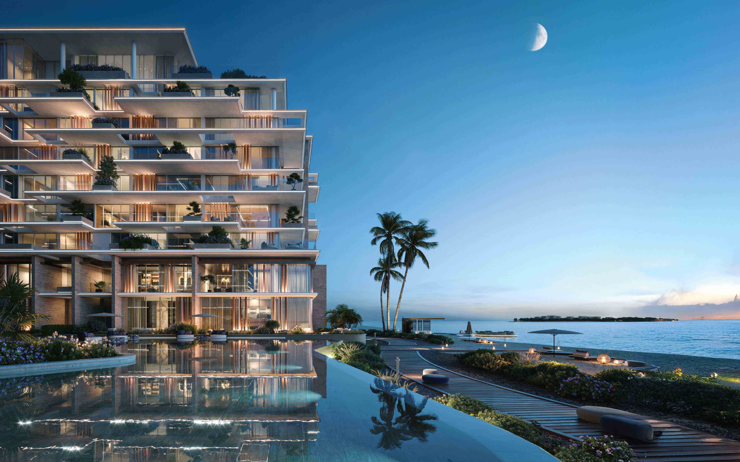 Beachfront residences at The Tides resort in Miami, showcasing modern architecture and ocean views.