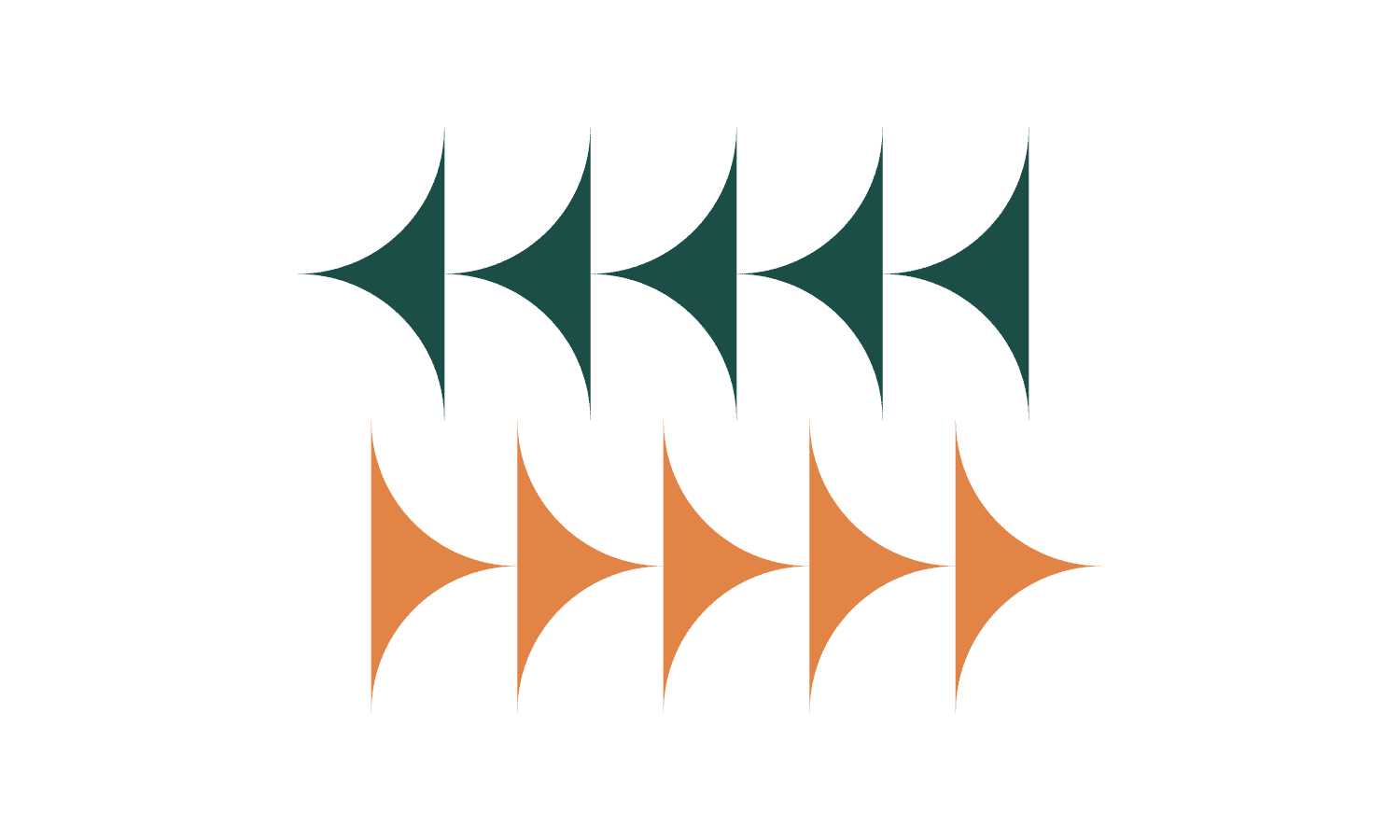 stylized triangles left and right