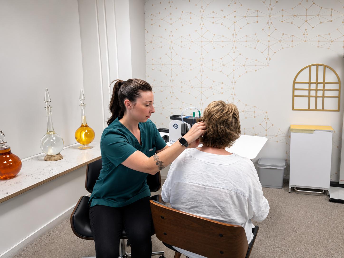 Beth, our ear wax removal clinician