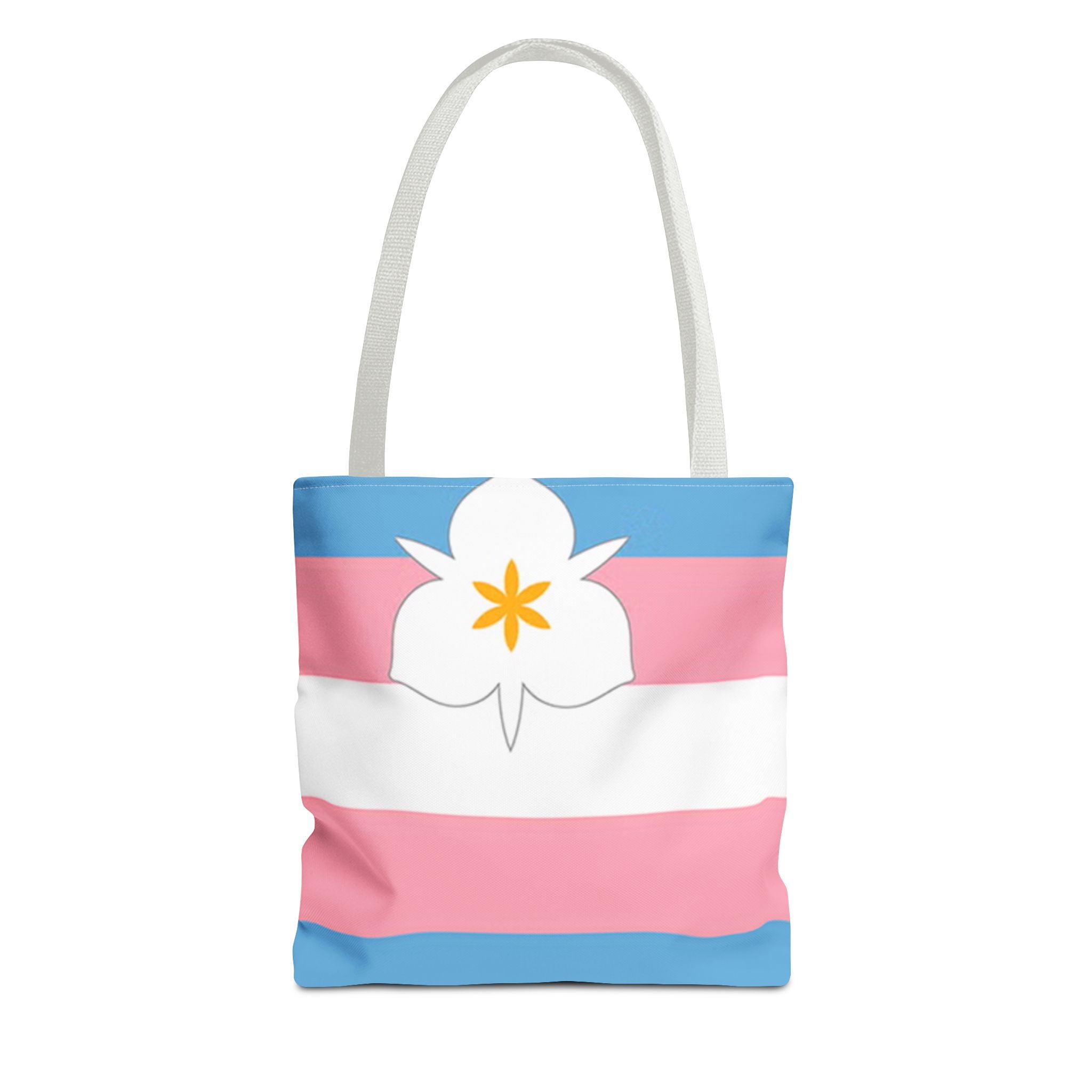 Trans Tote Bag with Salt Lake City Lily - Salt Lake Pride Flags
