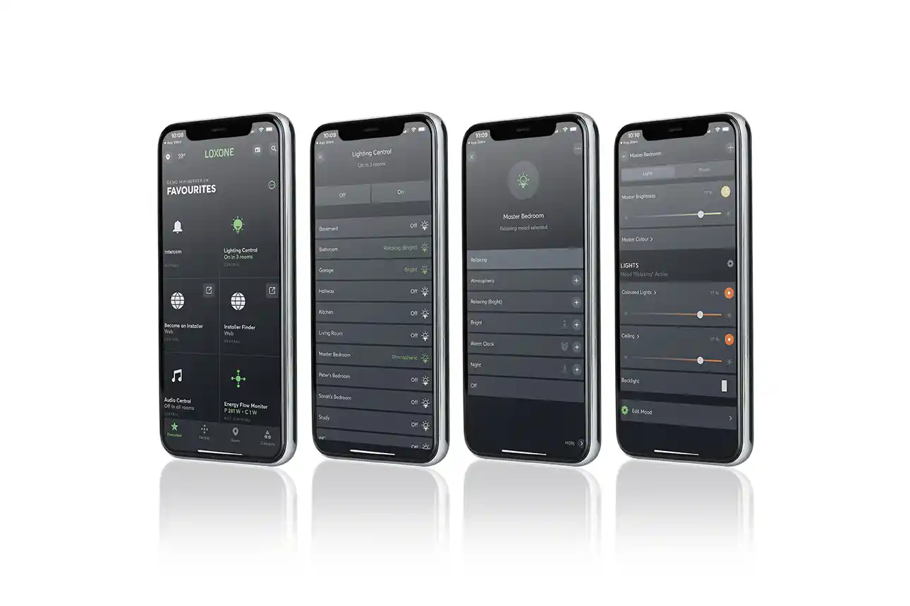 Light Control App screenshots displayed on multiple phone screens