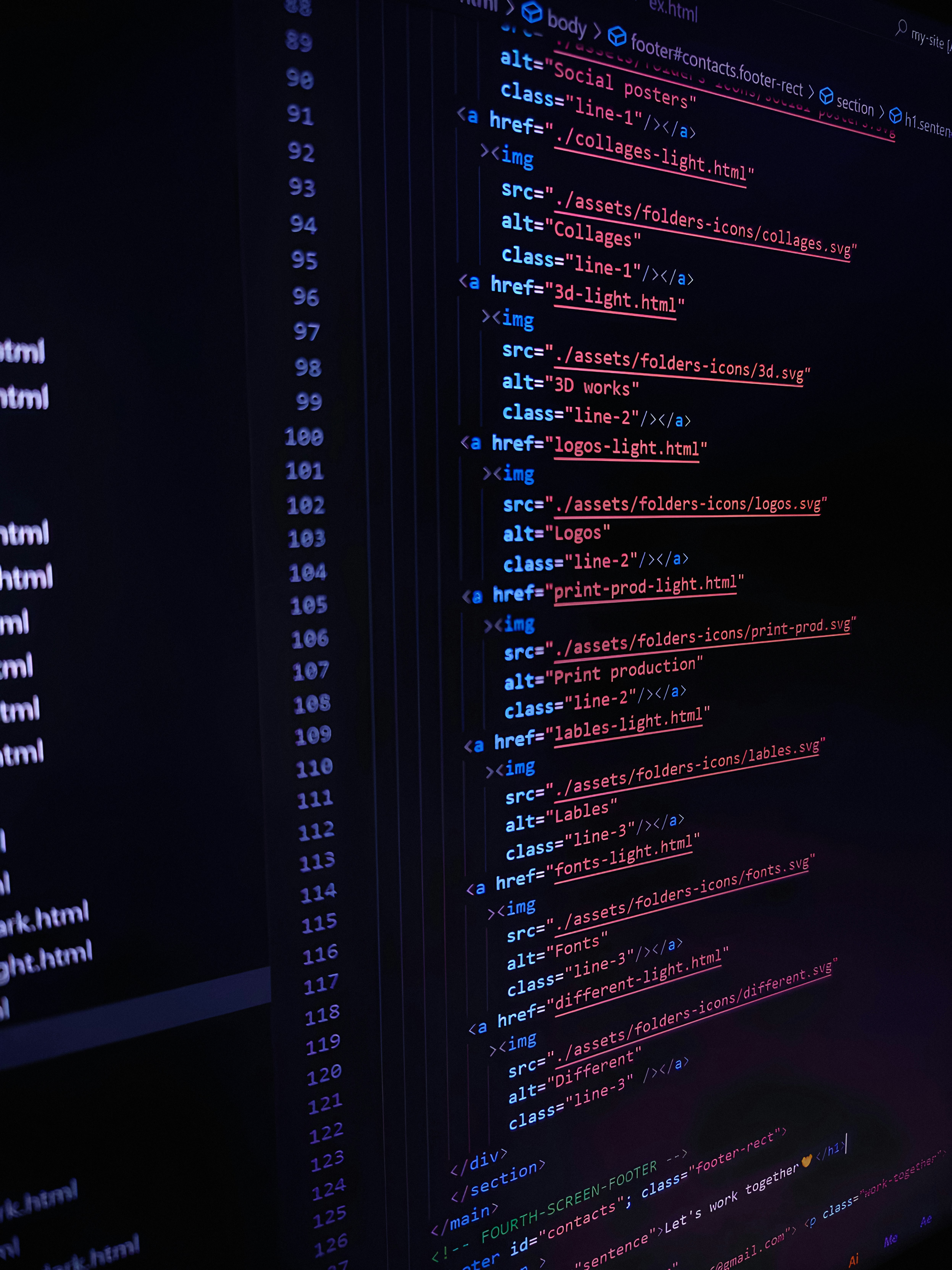 a computer screen with a bunch of data on it