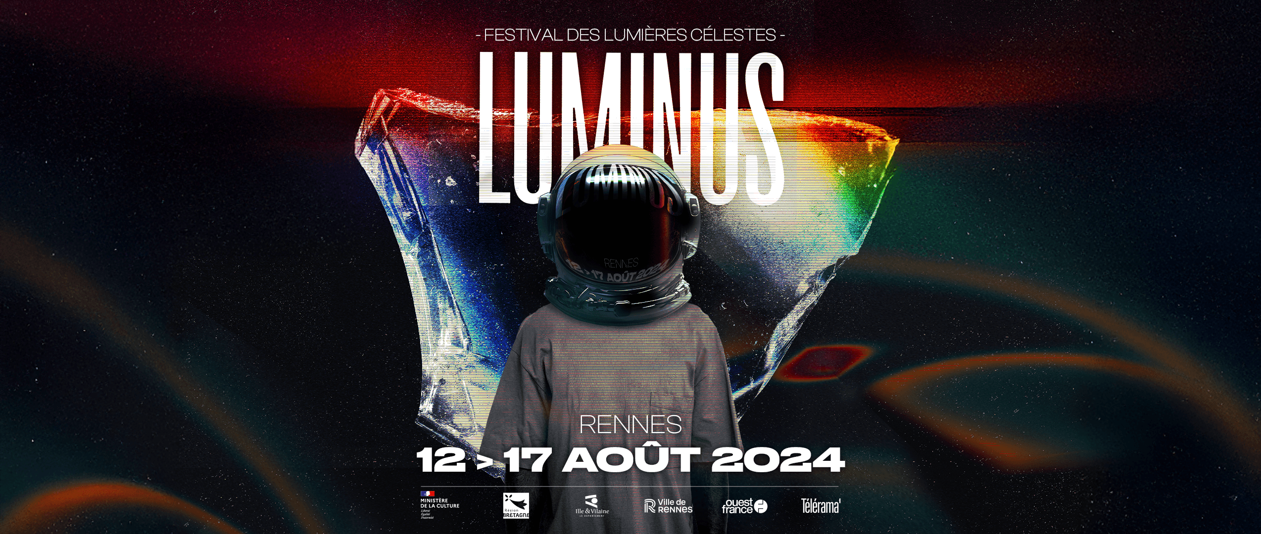 Visuel principal du projet Luminus, direction artistique et identité visuelle du festival.