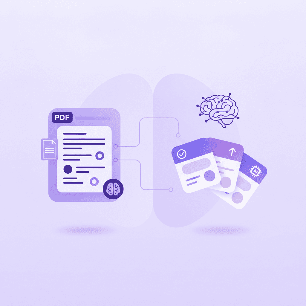 Penseum AI automatically turning MCAT notes into flashcards