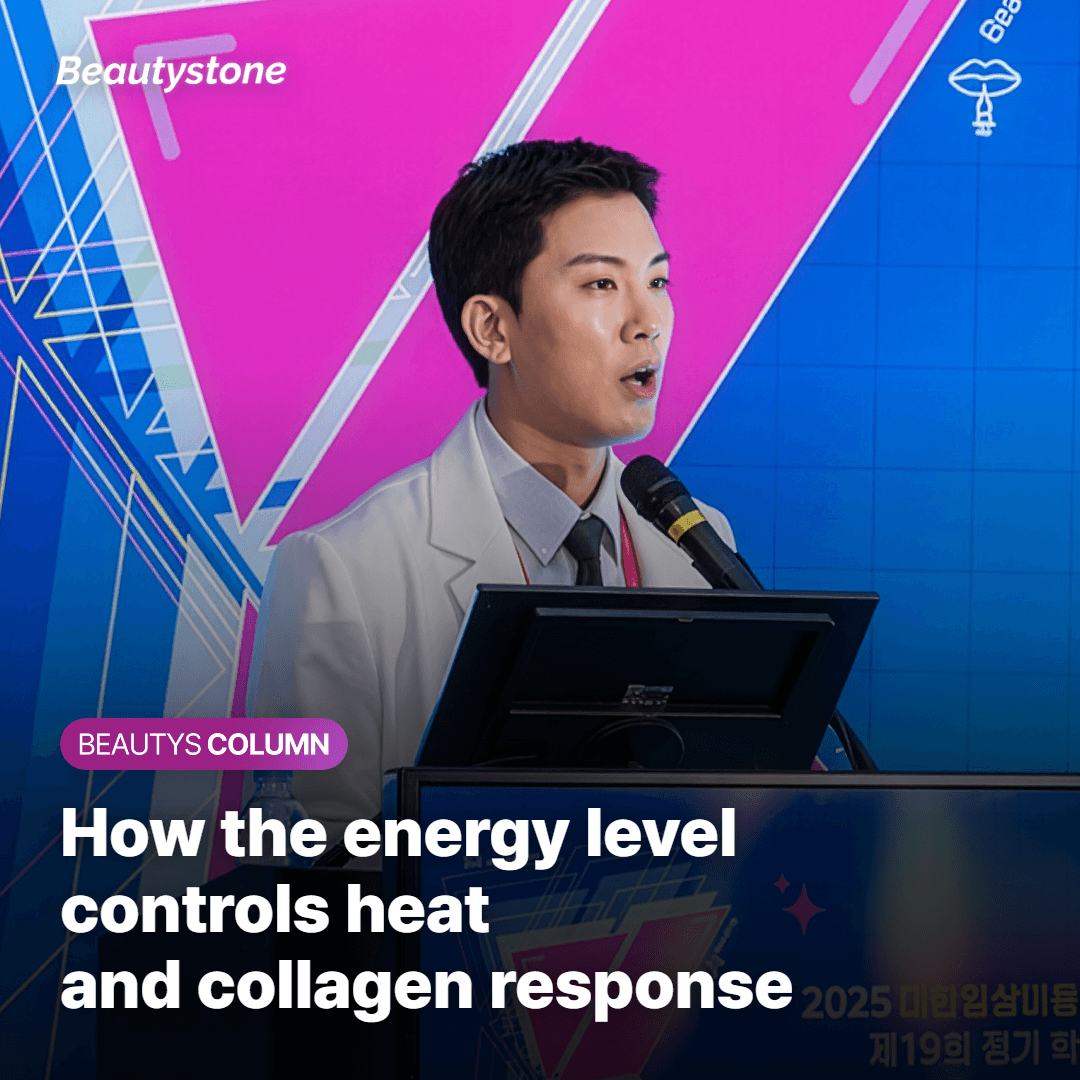 Diagram showing how Thermage energy level affects collagen response in the dermis