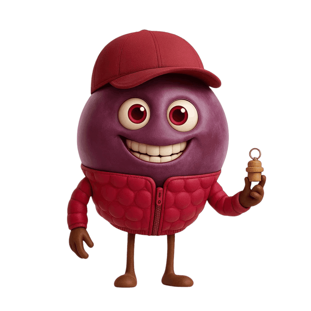 Lambrusco grape berry illustration for wine education.