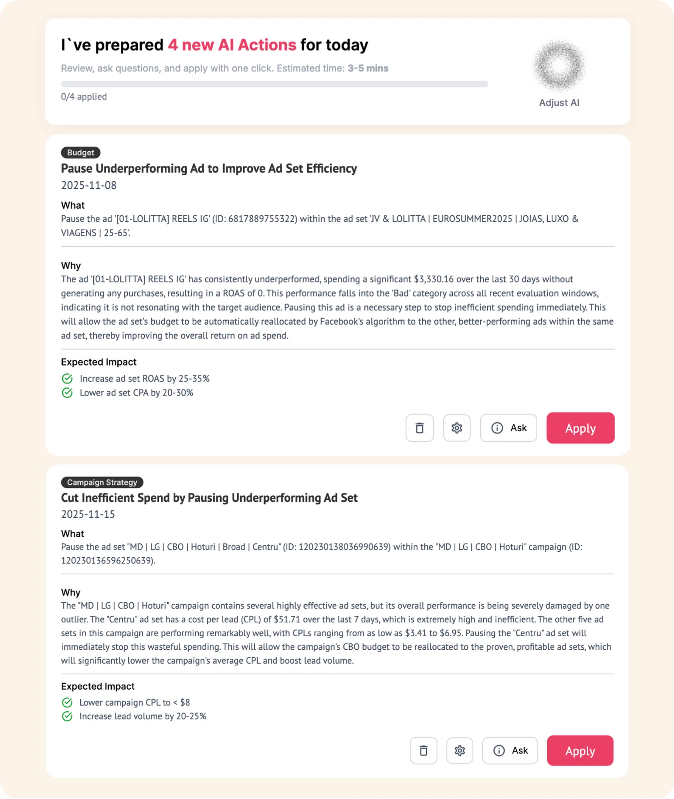 An image of Freelio's project ui
