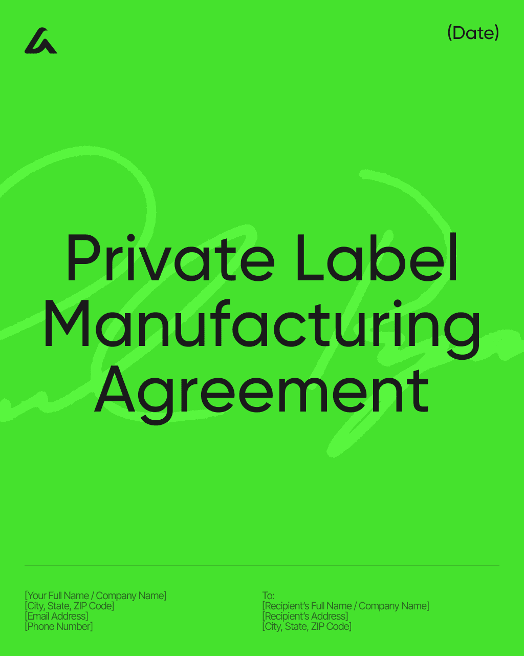 Private Label Manufacturing Agreement