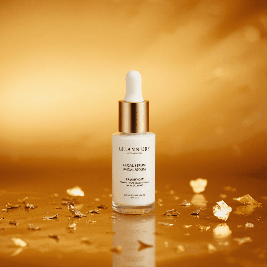 product photography of a bottle of facial serum for skin hydration and rejuvenation