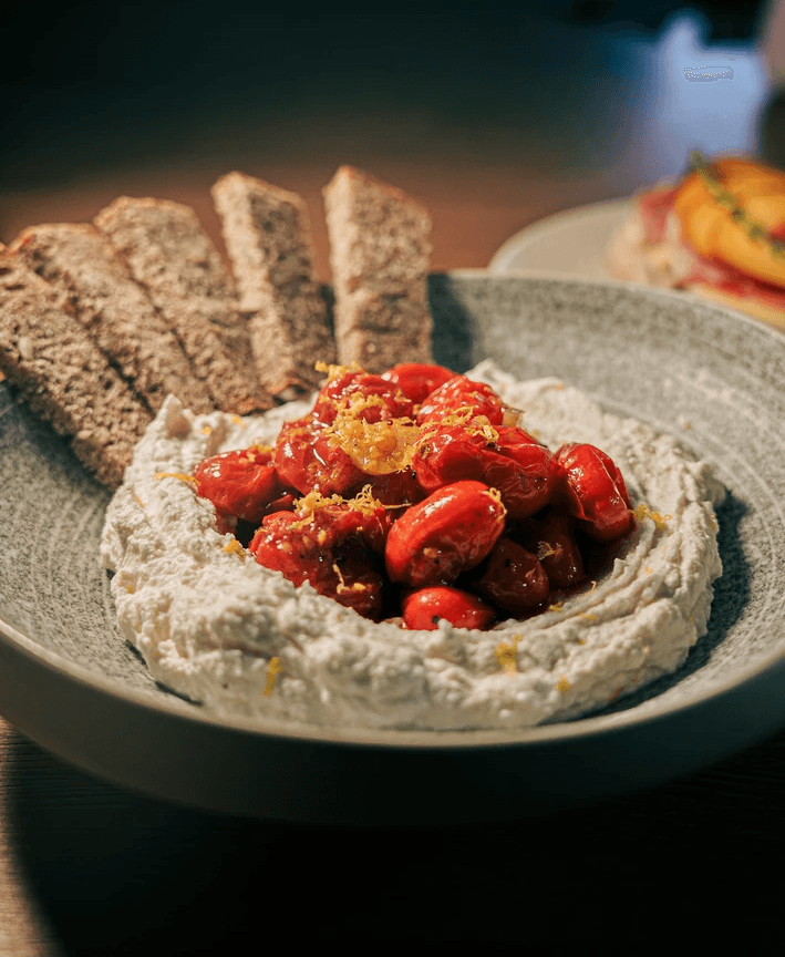 Lemon Ricotta with Roasted Tomatoes