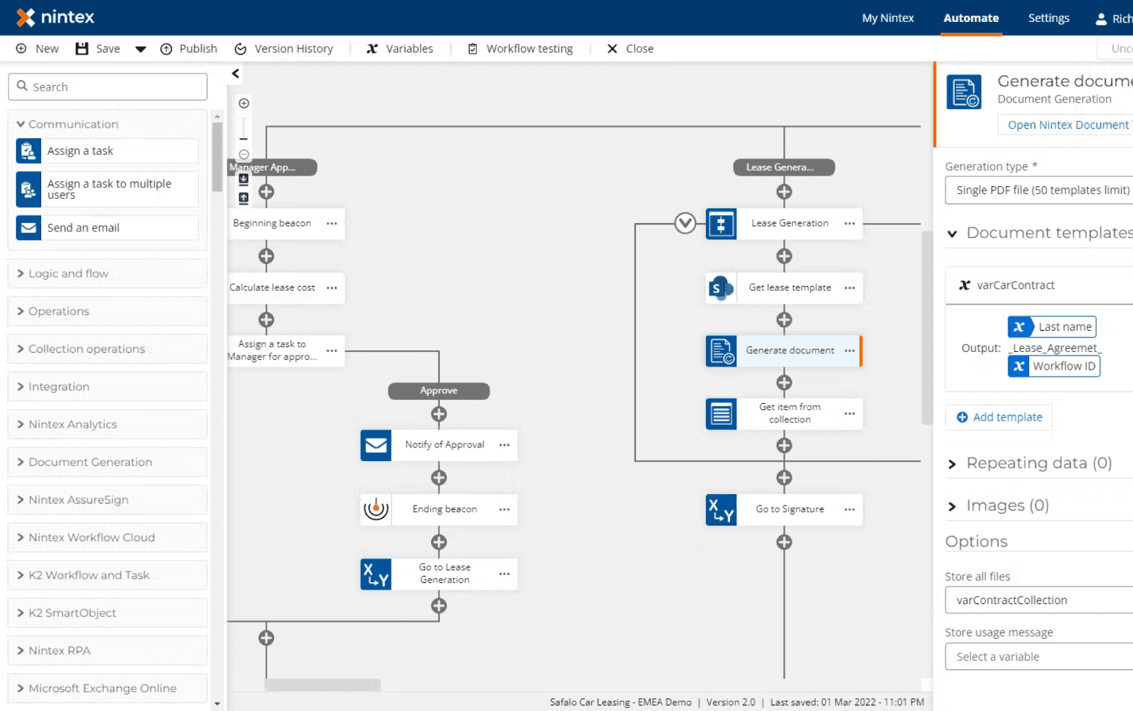Intex automated workflow&nbsp;