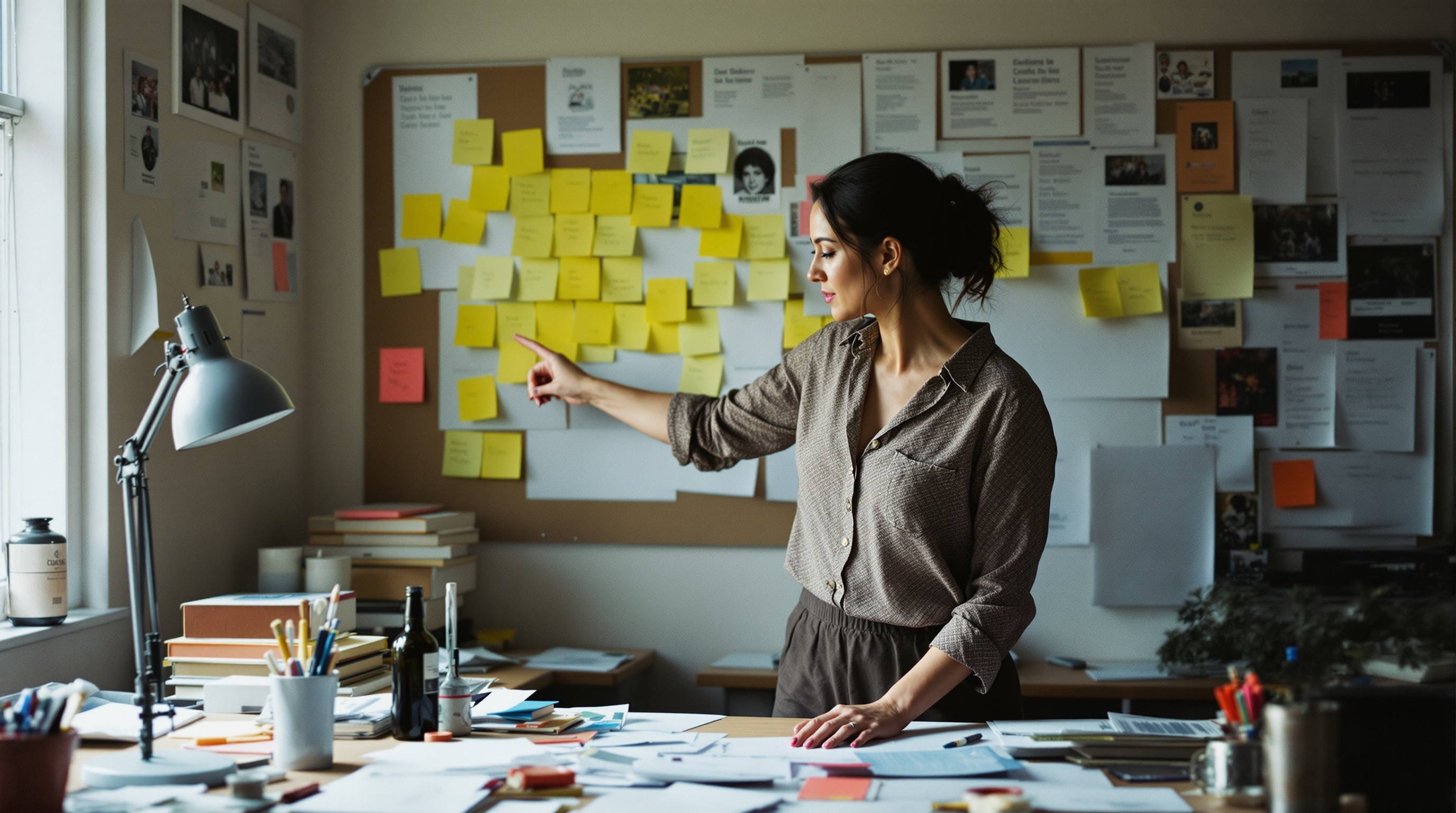 Abstract 3D geometric shapes with purple glow on black background representing layered marketing strategy