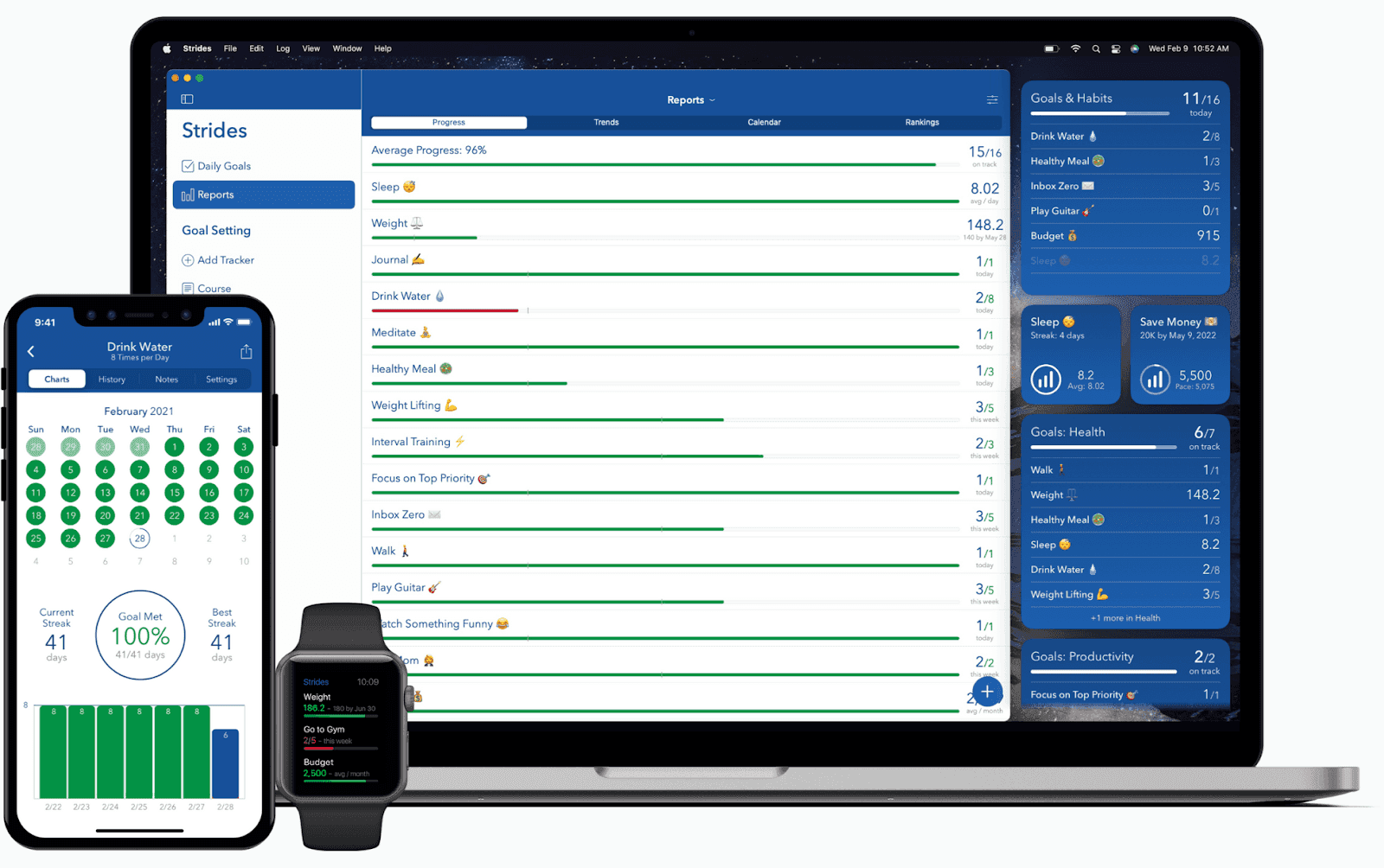 task management in Strides