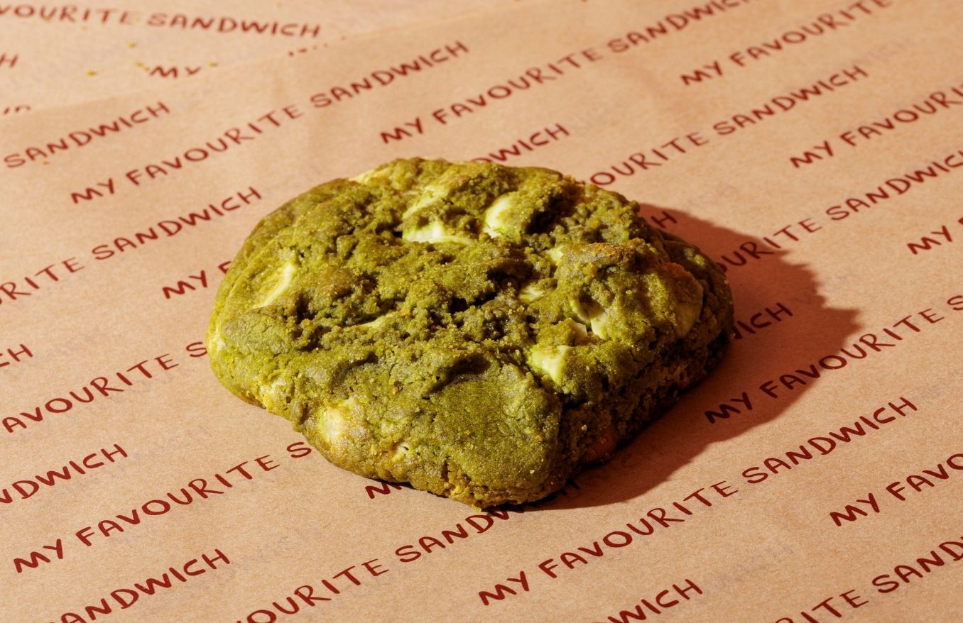 Matcha and White Choc cookie
