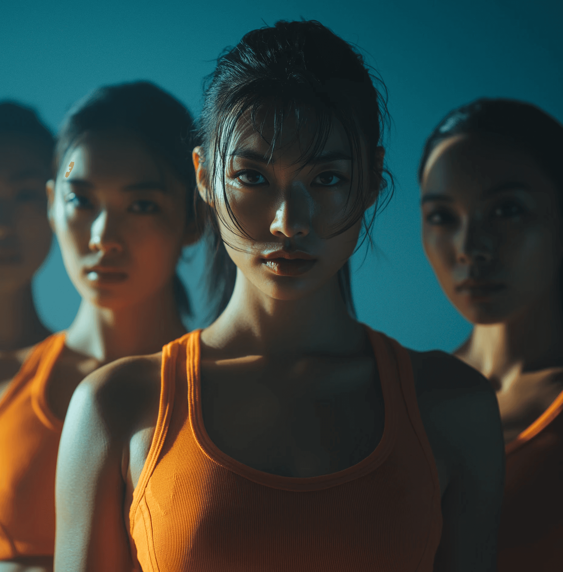 close-up of a group of female mma fighters fighter at INNOV8 MMA gym