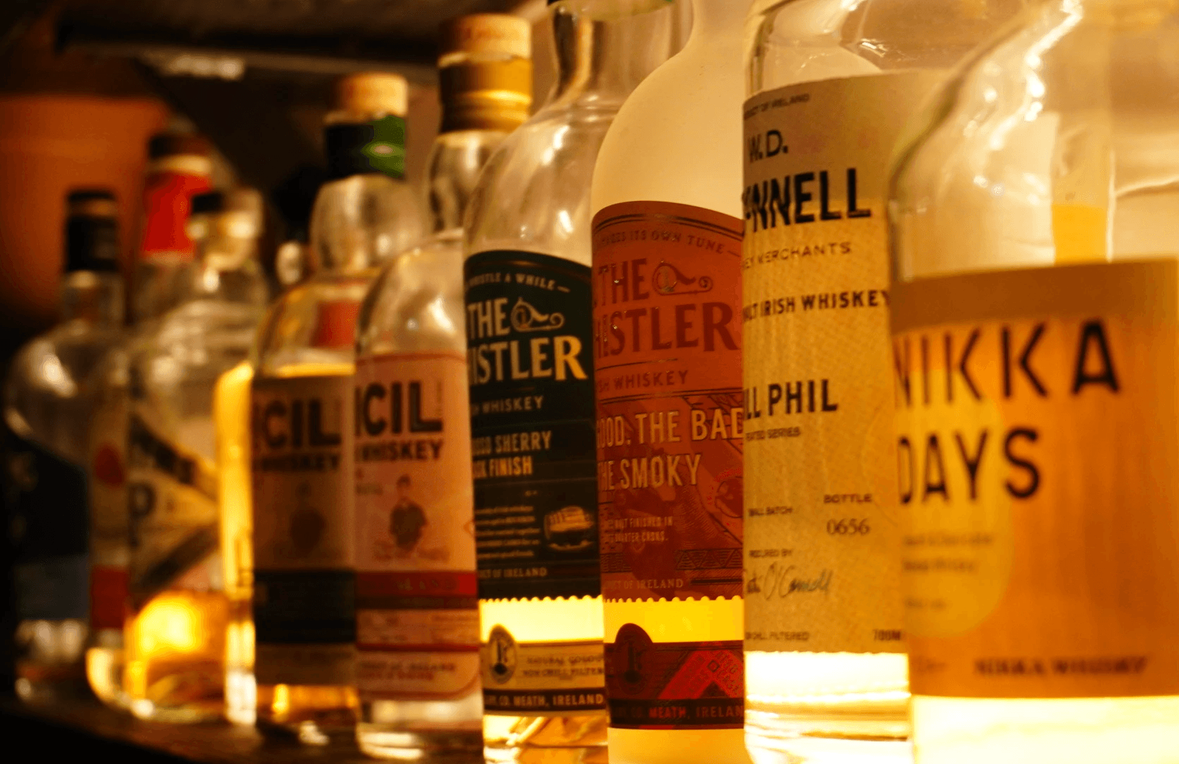 A selected range of beverage