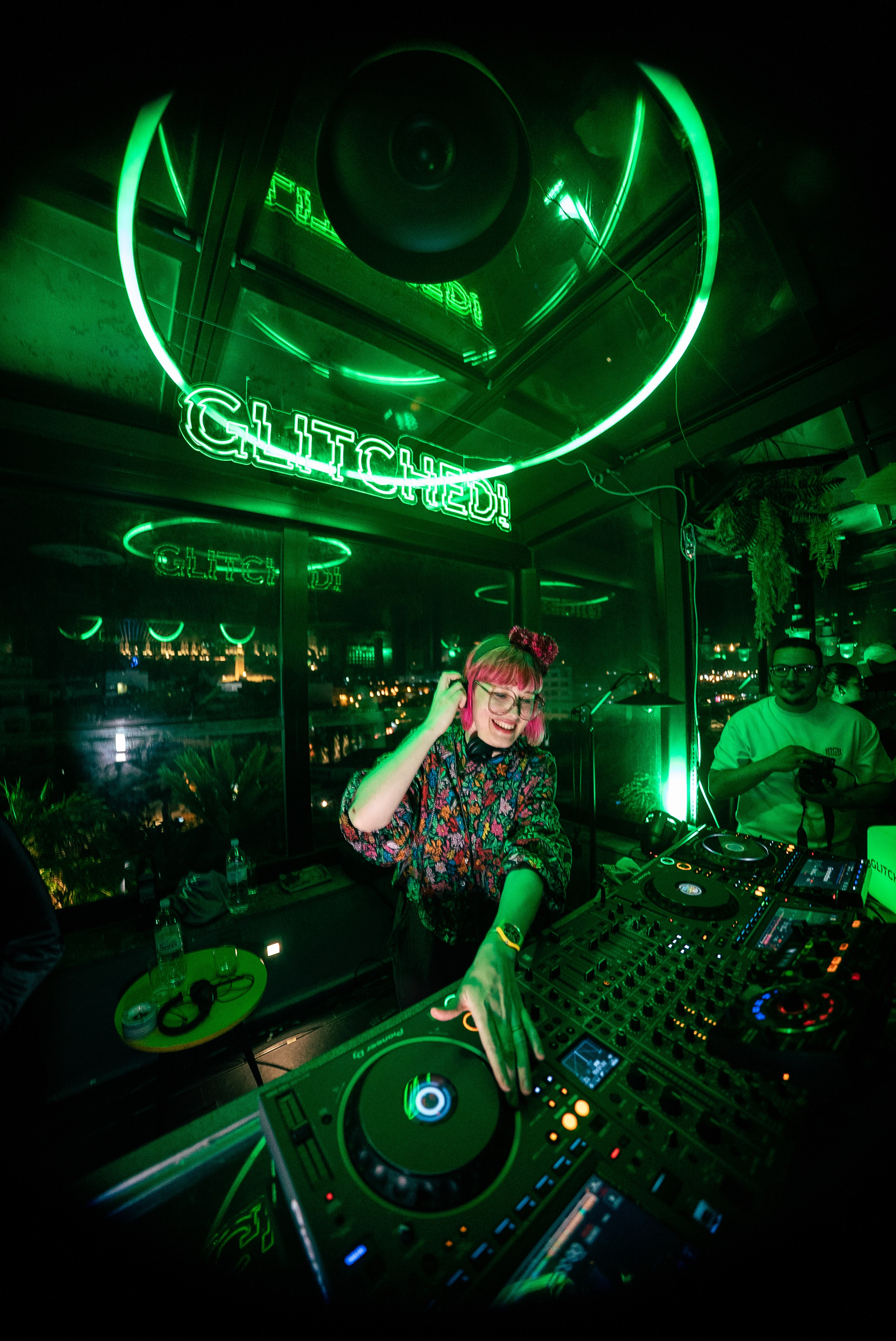 Hands of a DJ on a deck