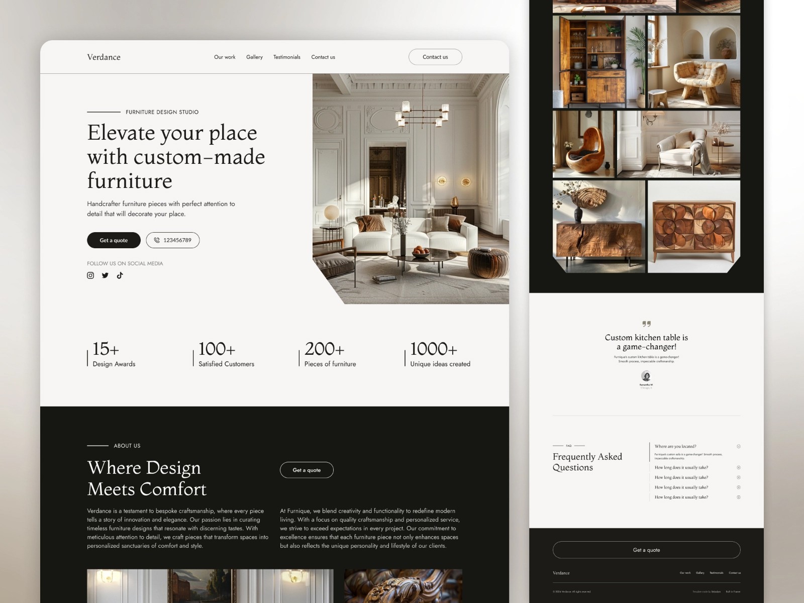 Verdance website template