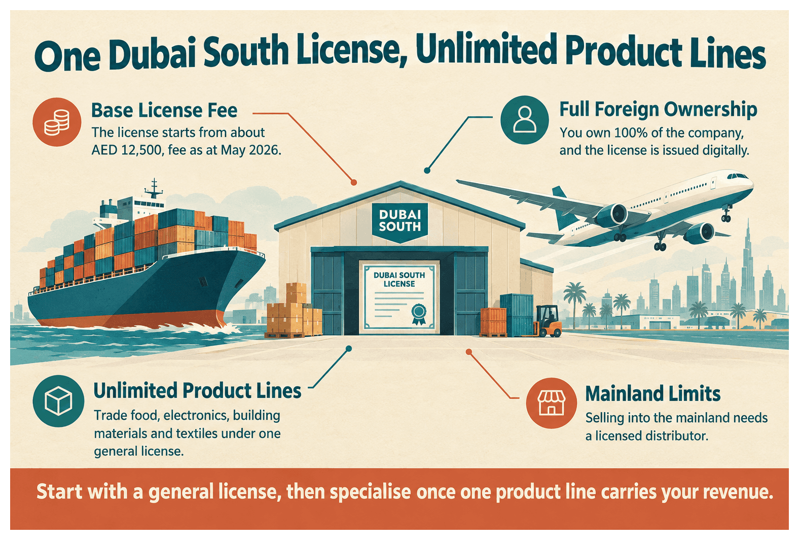 Infographic: How Jordanian Entrepreneurs Set Up a Trading Business in Dubai South