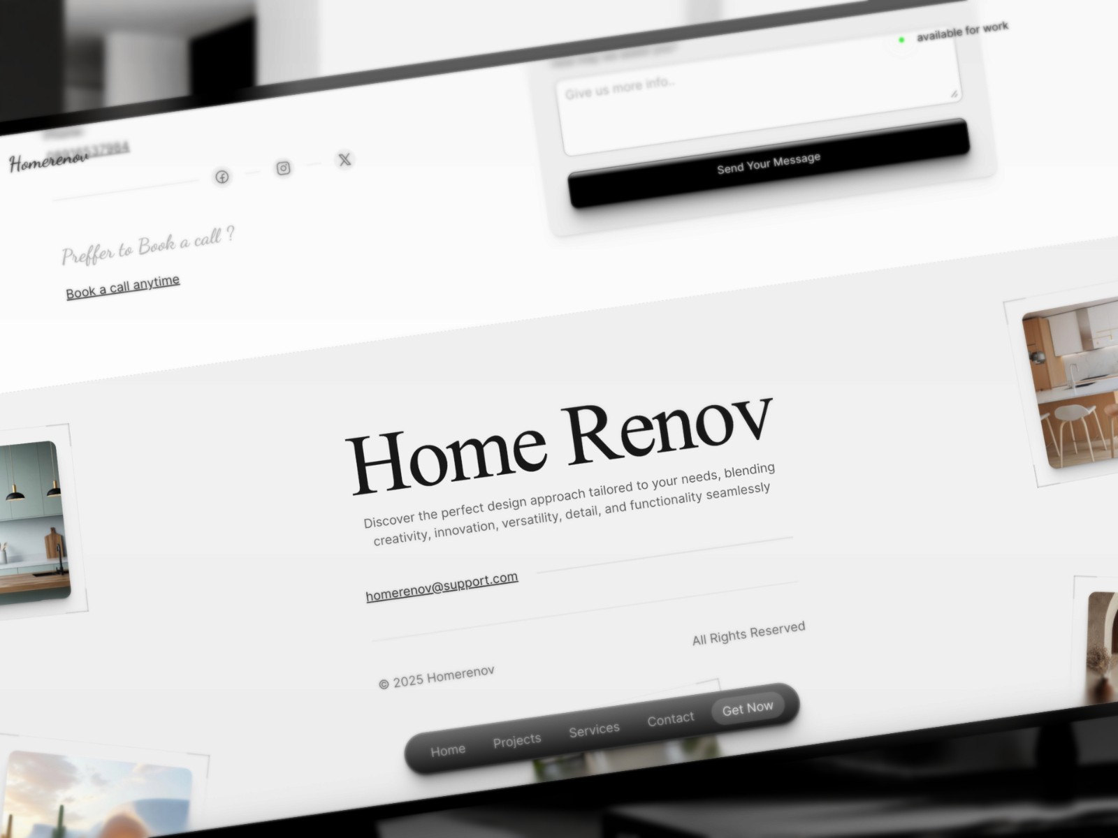 Renovation — 极简3D 插画风创意机构官网设计灵感