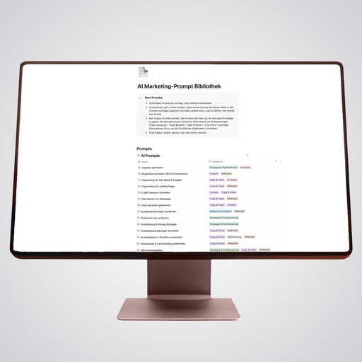 AI Marketing Prompt Pack — 17 AI-Prompts für Marketing, Copywriting und Strategie auf Deutsch