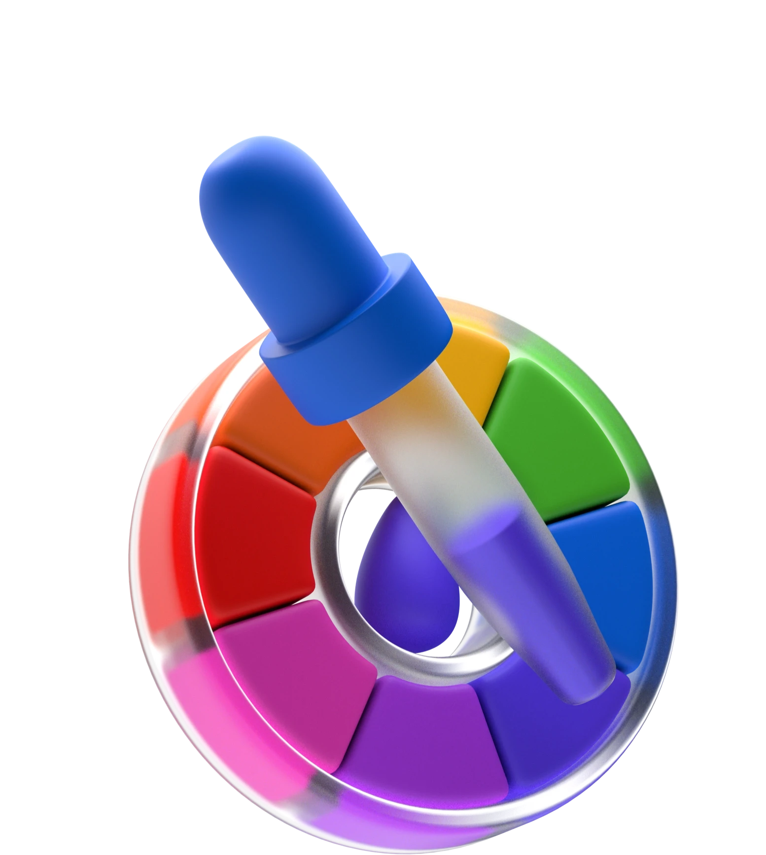 3D color picker illustration