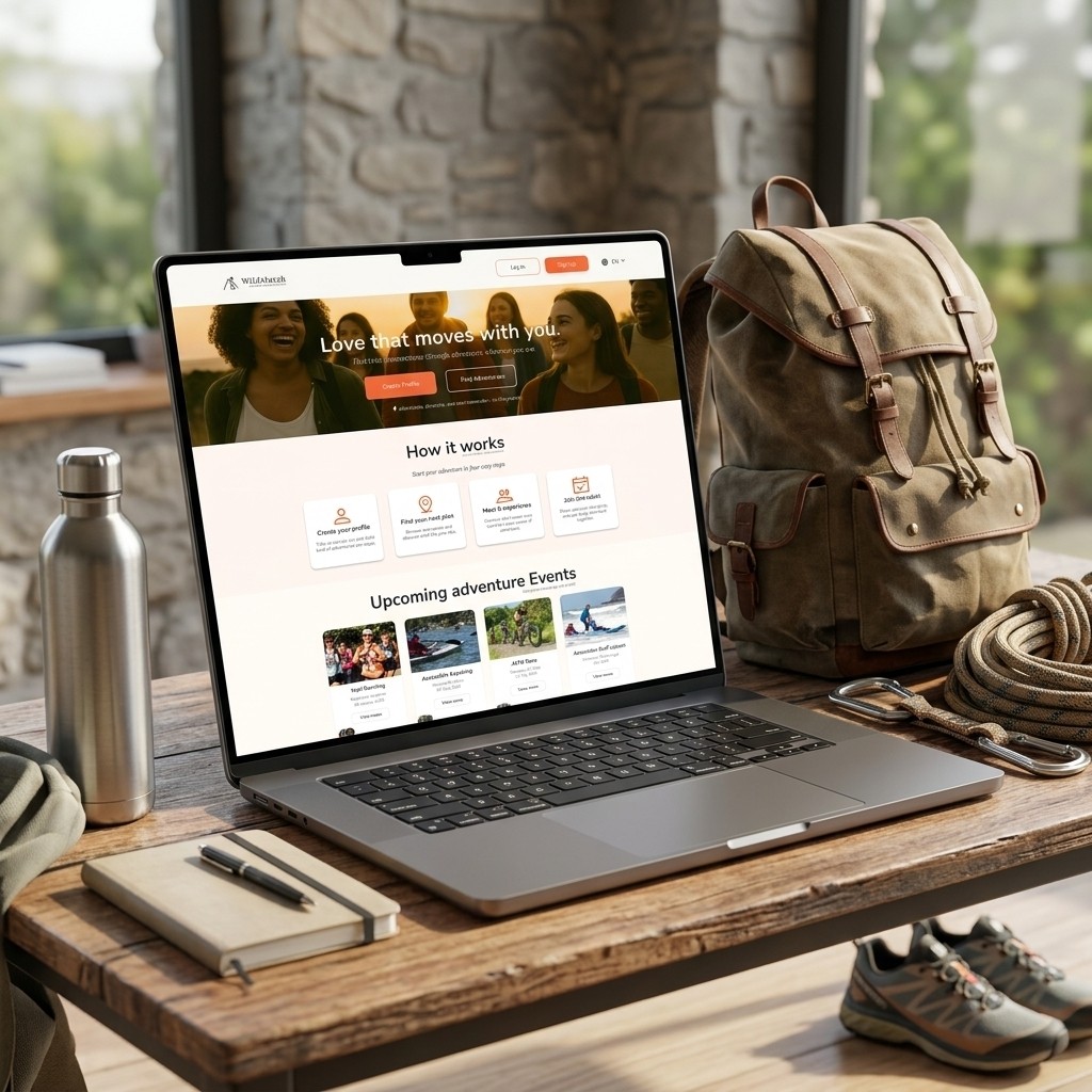 WildMatch case study preview showing a sports and outdoor activity platform designed to help people connect through shared interests.