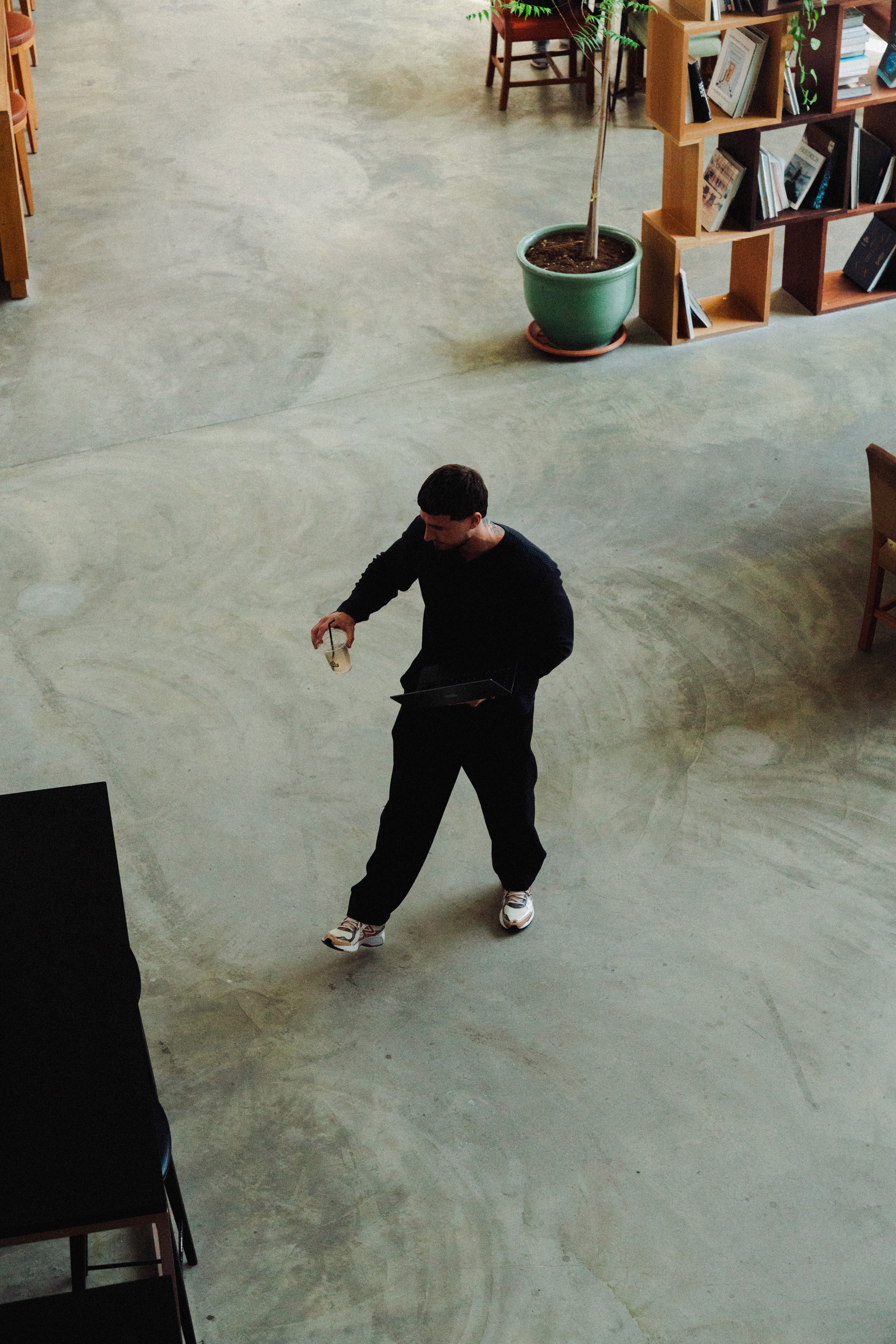 R & B Global Consultants founder walking through a studio space