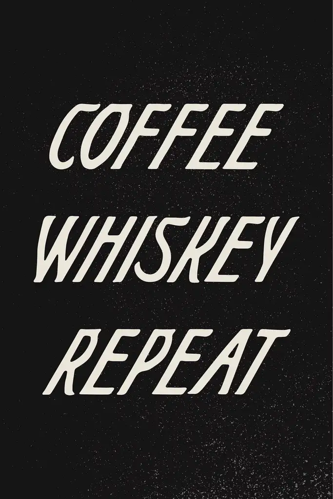 Folk Fable AI Coffee Whiskey Repeat print
