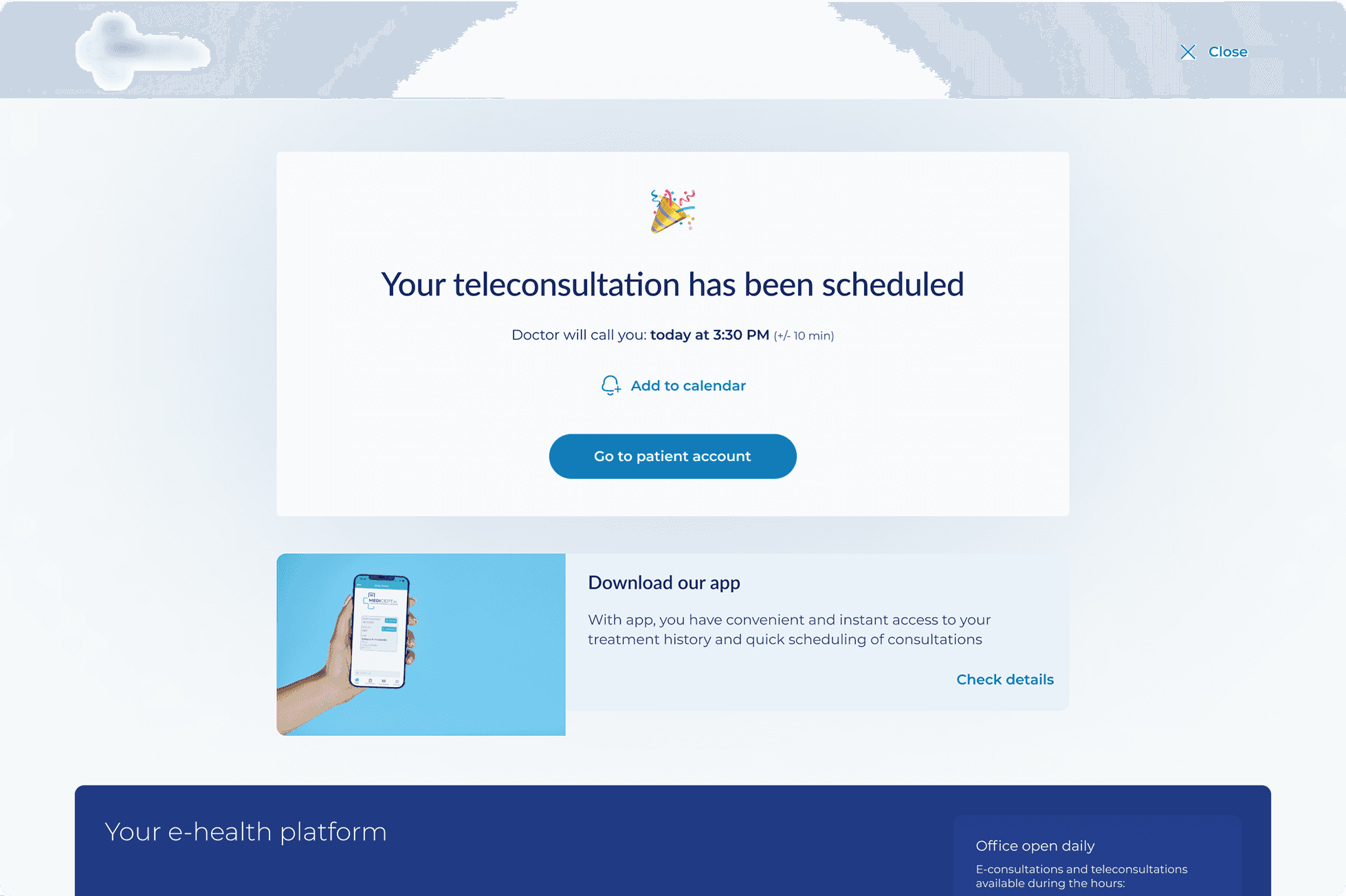 Teleconsultation Screen