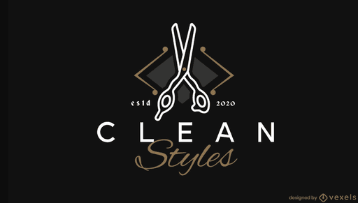 barber shop logo template