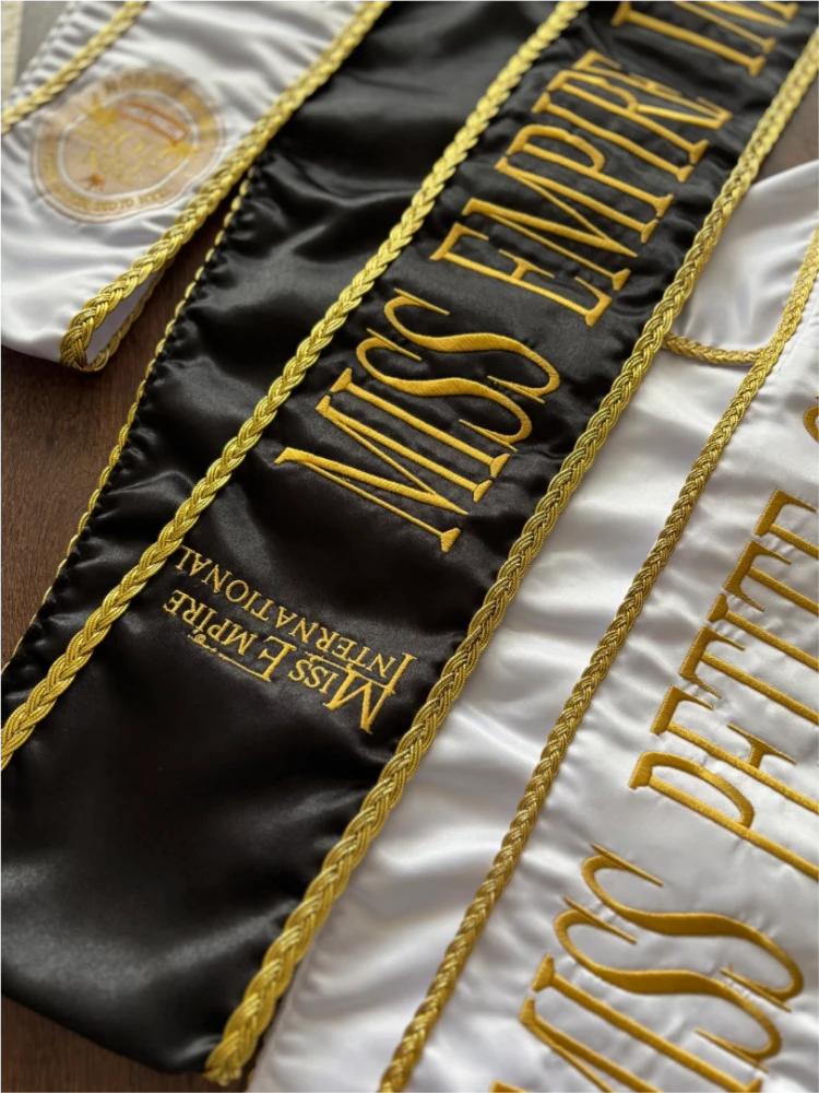 embroidered sashes
