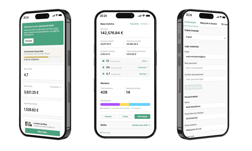 duunan palvelut kevytyrittäjille