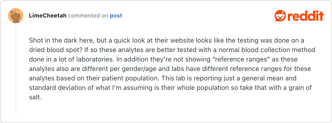 Post on Reddit