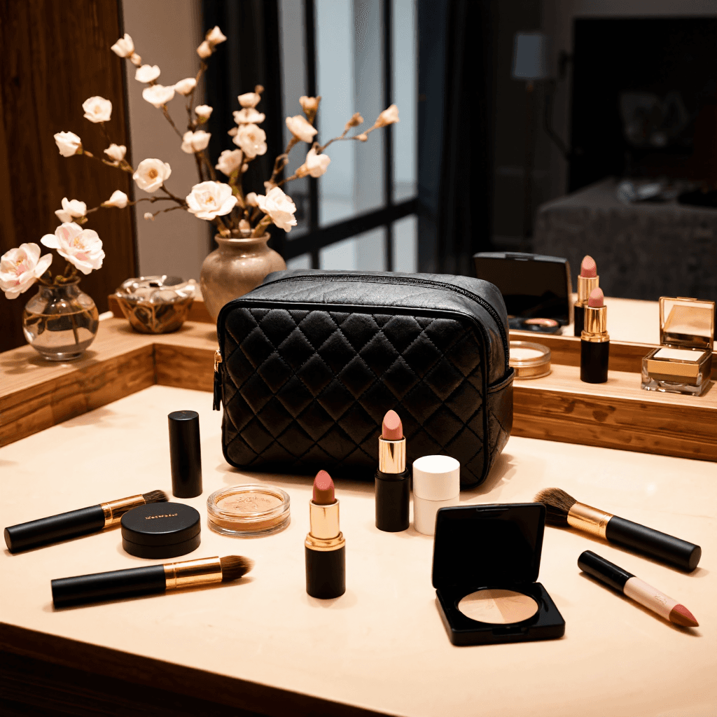 product photography of cosmetic bag