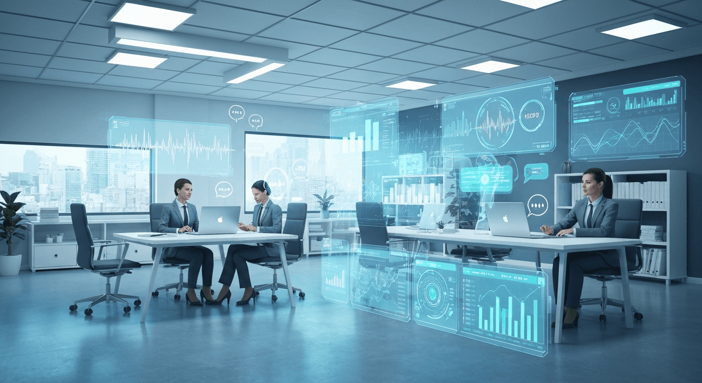 AI voice automation in business office