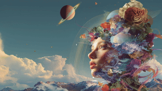 A colorful mosaic tunnel wall is shown.