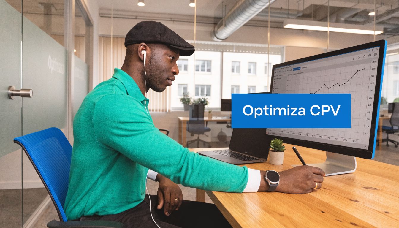 Un profesional trabajando en su escritorio con una computadora mientras analiza gráficas de costos de producción.