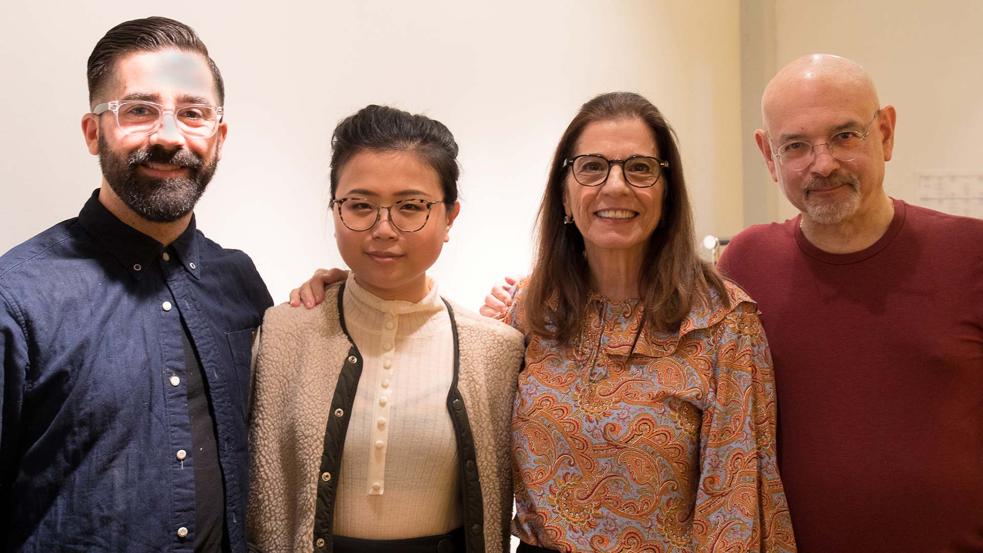 Steve, Lita with students